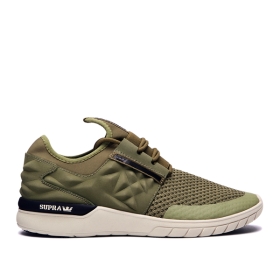 Supra Mens FLOW RUN EVO 2 Olive/bone Low Top Shoes | CA-59485